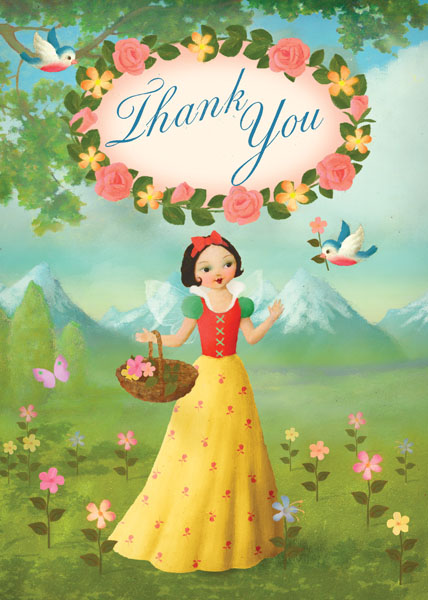 Thank You Flower Girl Greeting Card by Stephen Mackey